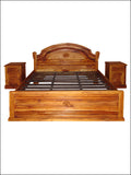 Batavia Solid Teak, Indiana Bed with carving