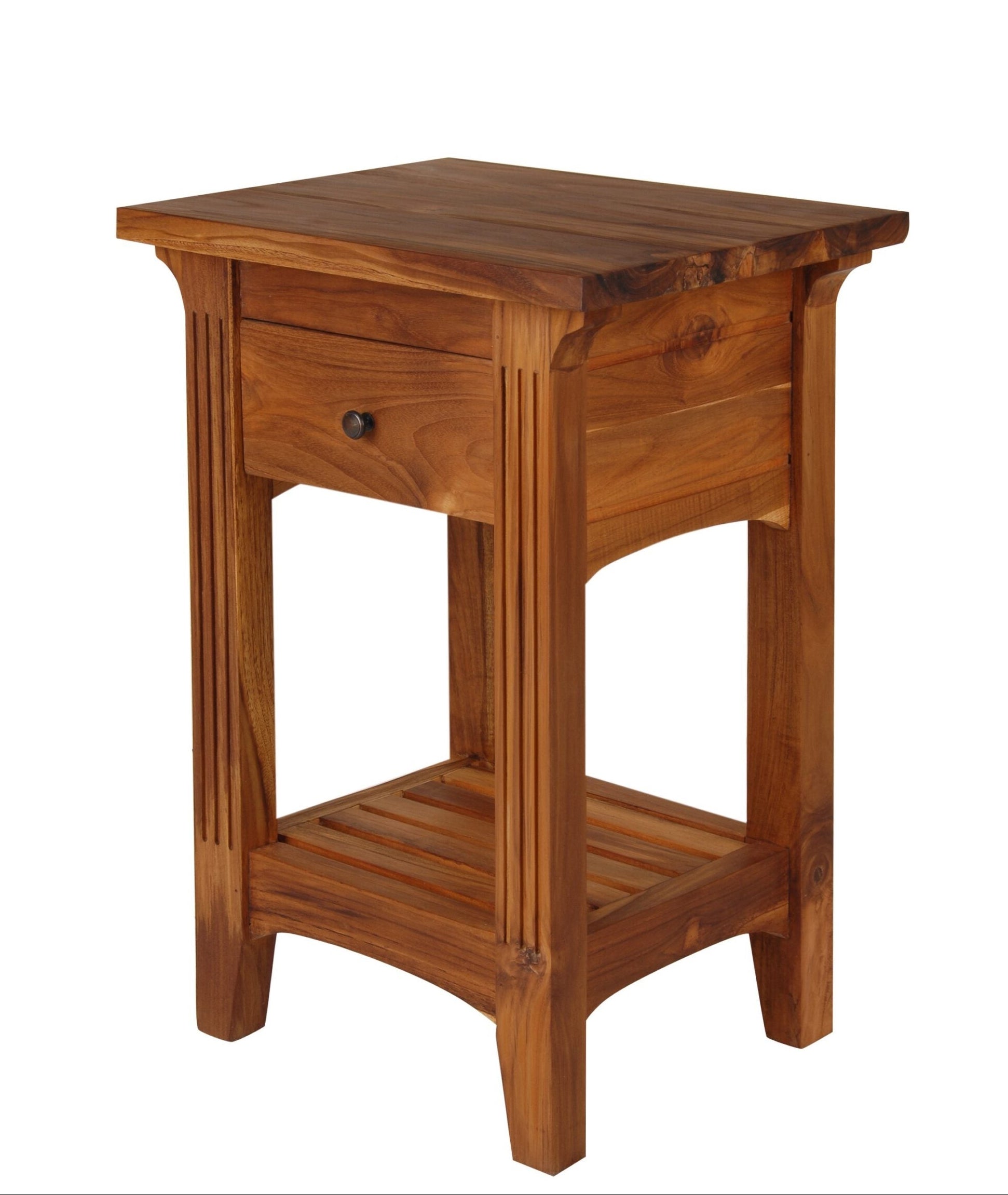 Batavia Solid Teak, Bedside Table, 1-Drawer, Saffron
