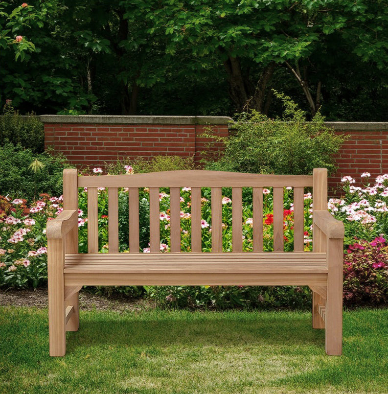 Garden Bench, Shire, Solid Teak 3 Seater