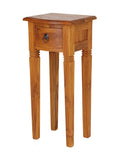 Batavia Solid Teak Potstand, Karamay 1 Drawer