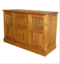 Batavia Solid Teak, Buffet, 2-Door Semi Ruji, 3-Drawer to Center