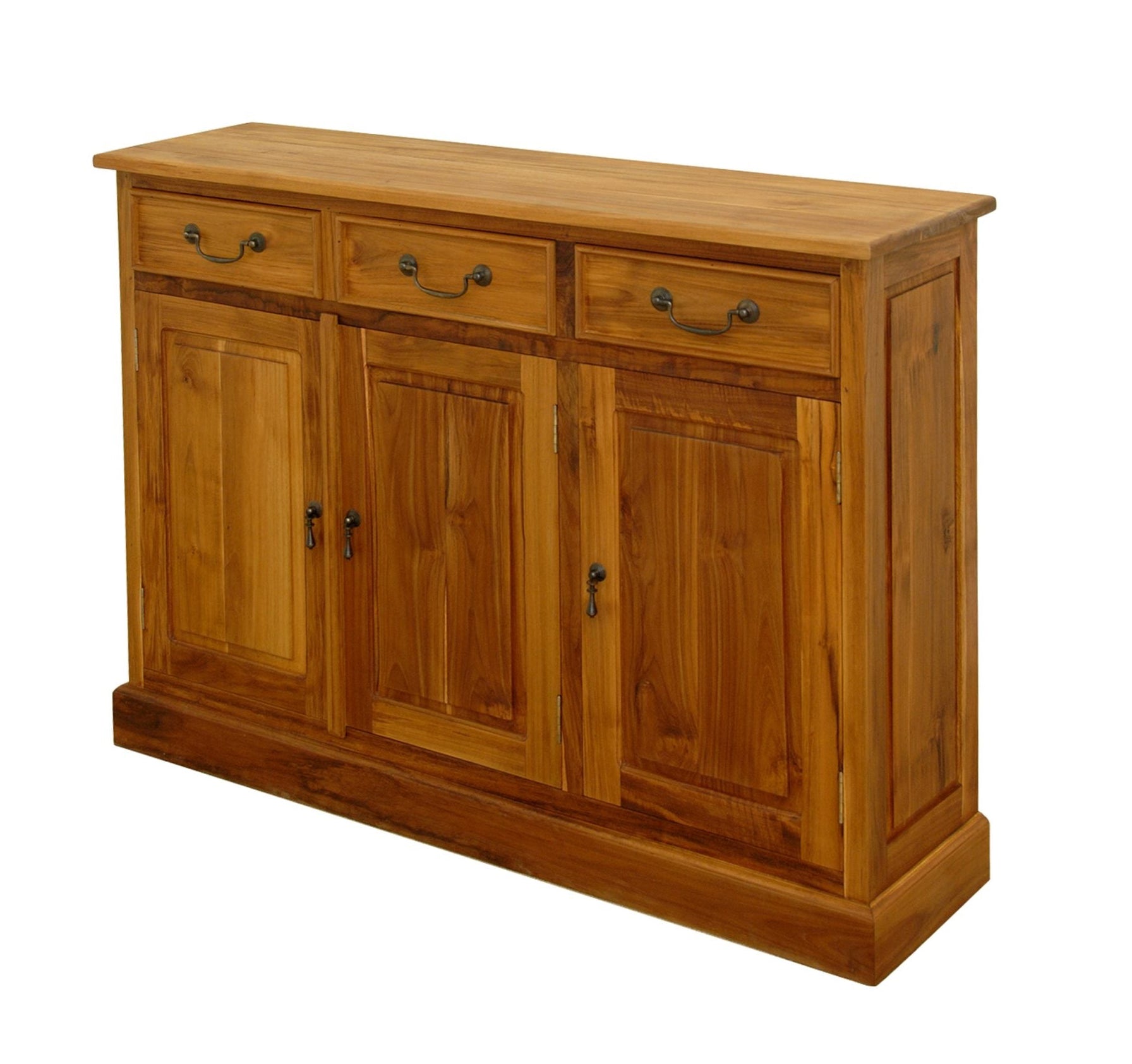 Batavia Solid Teak Sideboard, Richmond 3 Door 3 Drawer, Narrow