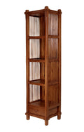 Bookcase, Narrow, 1 Drawer, Ruji sides