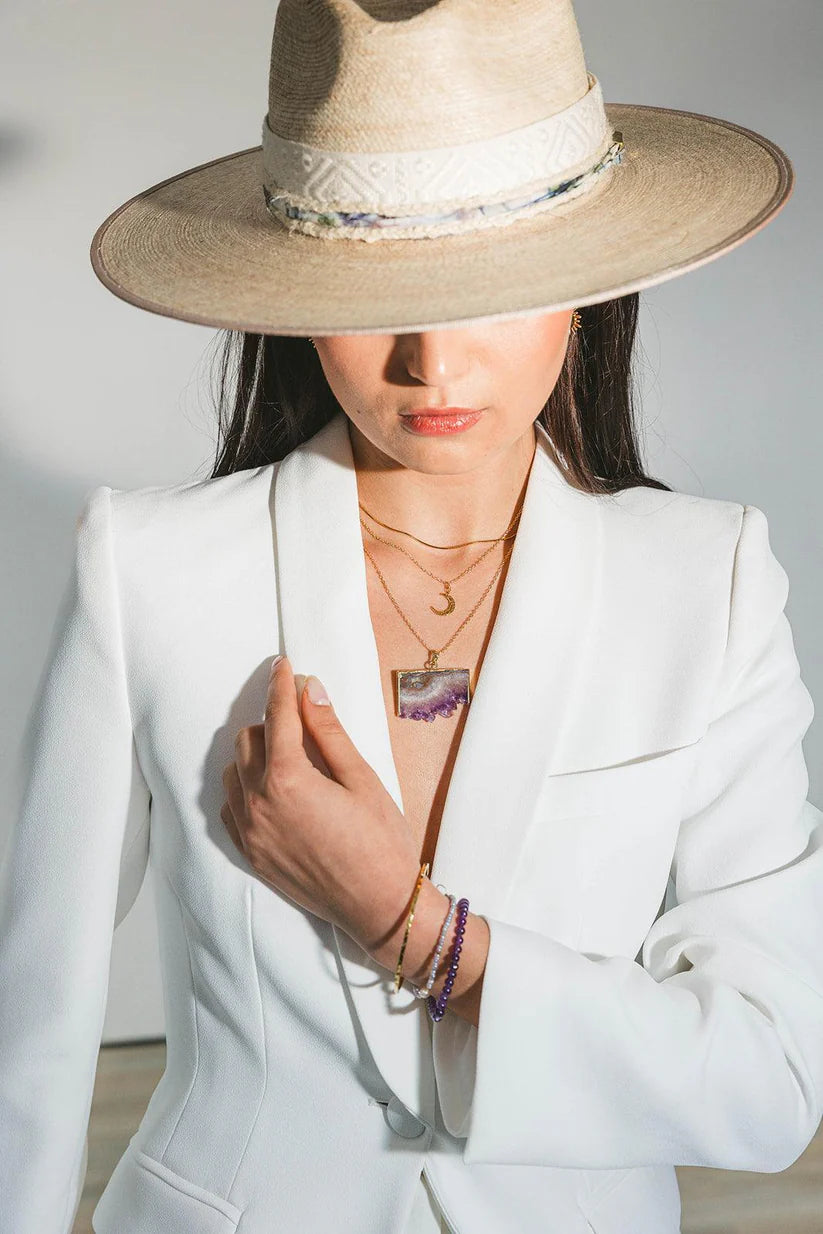 Amethyst Slice Necklace