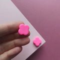 BUDDIE studs Neon Pink earrings