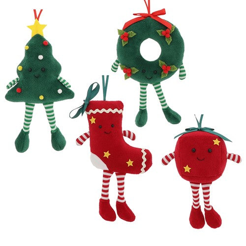 Christmas Fun Pals Hanging, 4 assorted
