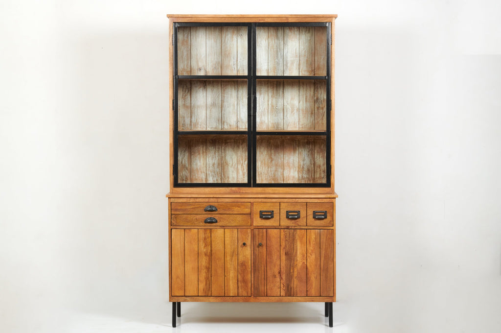 Haberdashery Dresser, 2 glass door, 2 door and 2 drawer to base