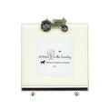 Green Tractor photo frame 3 x 3''