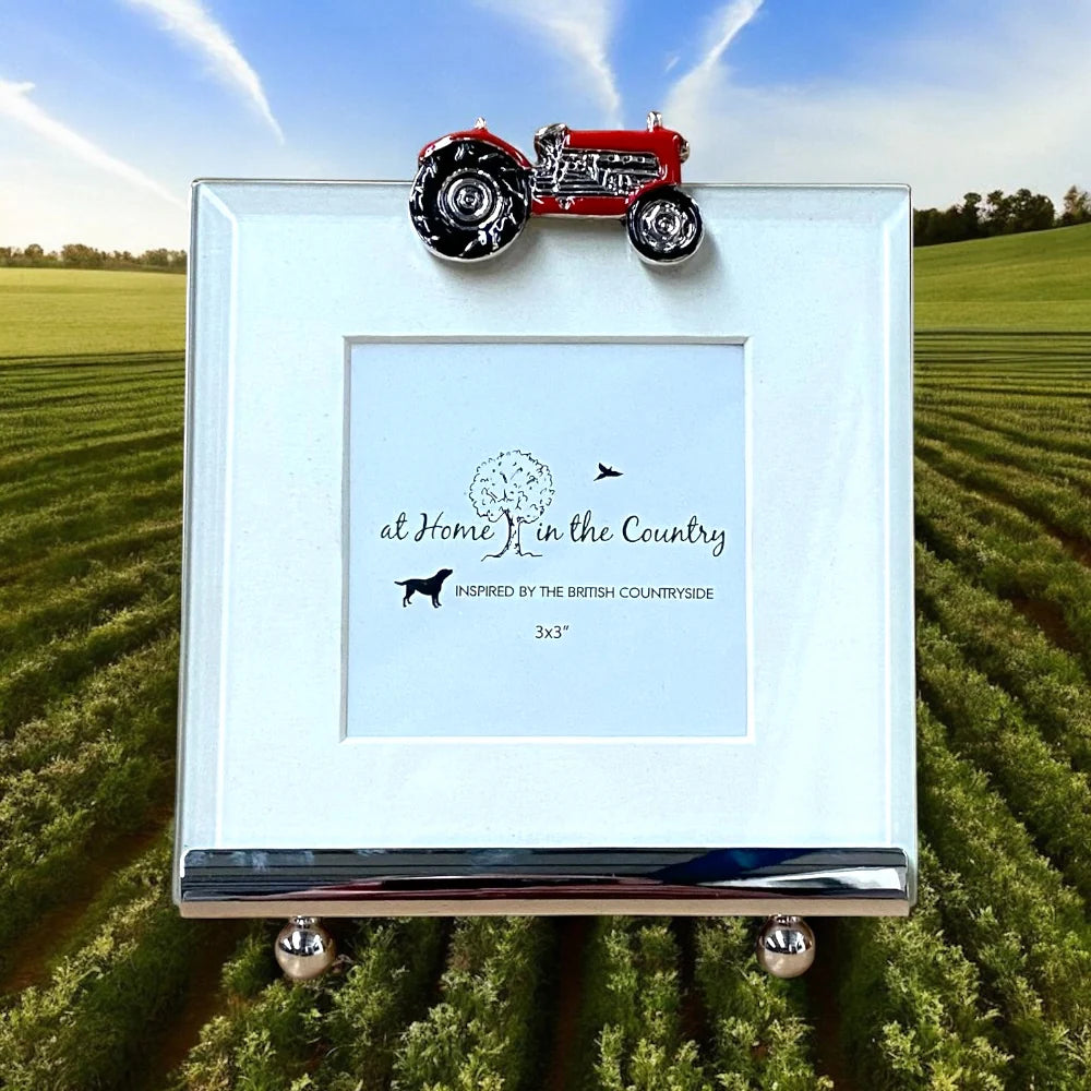 Red Massey Tractor photo frame 3 x 3