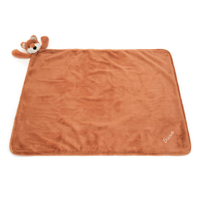 JLC-138 Bashful Fox Cub Blankie-FULL VIEW