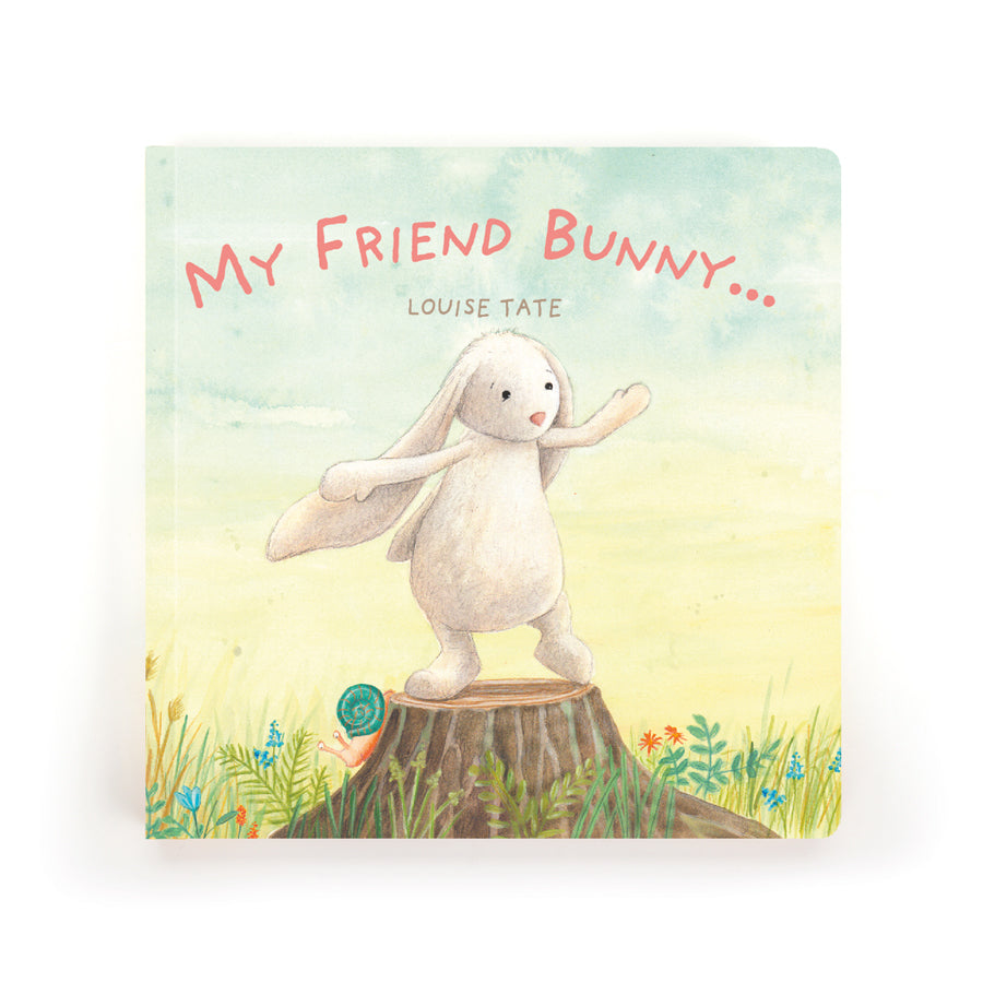 Jellycat My Friend Bunny Book & Bashful Silver Bunny Medium