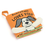 Jellycat Bashful Puppy Loves You Book-angled