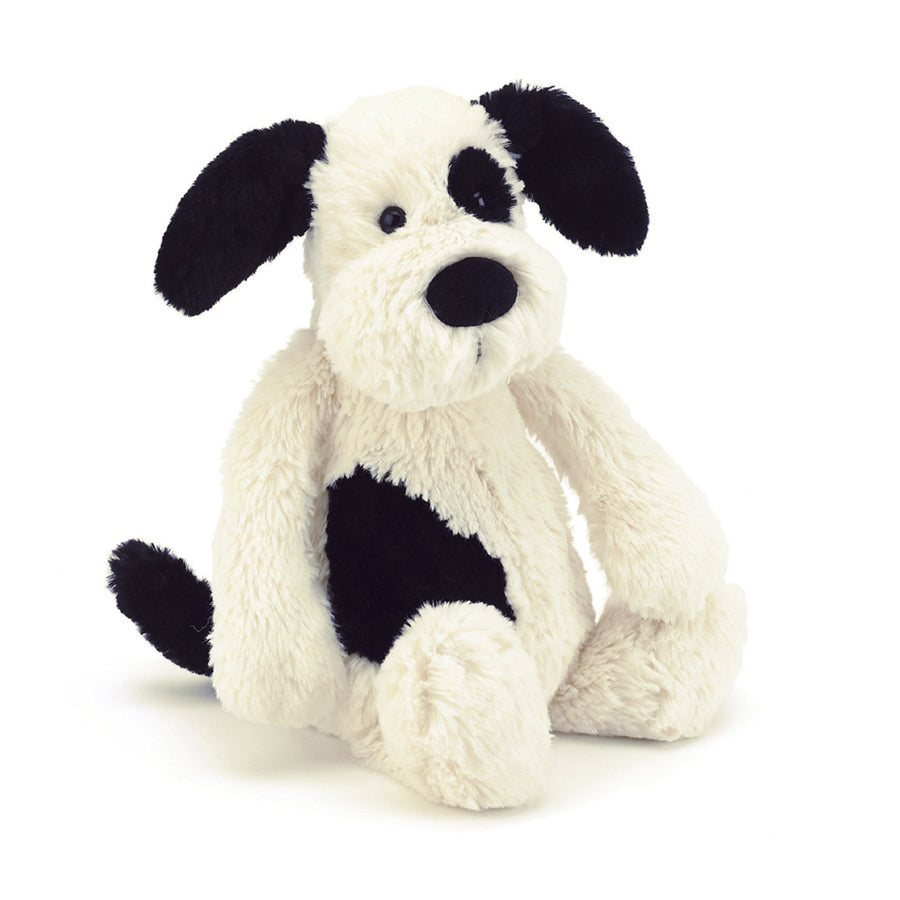 Jellycat Bashful Black Cream Puppy Medium