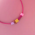 KIKKI Necklace Raspberry Cord