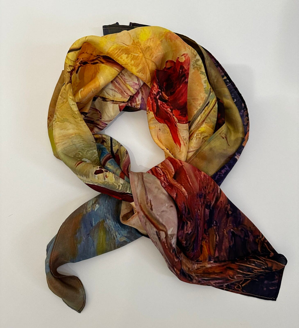 Pure Silk Scarf POPPY BREEZE