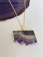 Amethyst Slice Necklace