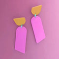 LARA Mustard & Raspberry earrings