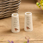 ROBIN SENTIMENT KEEPSAKE BUD VASE 2 ASSTD SAYINGS WITH GIFT BOX