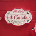 Festive Fun Hot Chocolate Kisses 3D metal wall plaque