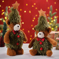 CHRISTMAS TREE SITTING & STANDING BEAR WITH STAR