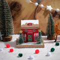 CHILDRENS WINTER WONDERLAND SANTA TOYSHOP HOUSE WOOD BLOCK