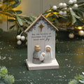 WITH LOVE AT CHRISTMAS NATIVITY MIRACLE WOOD BLOCK WITH RESIN FIGURES