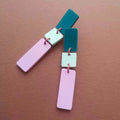 LEVEL Rose, Granite & Teal earrings