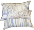 Malini Avila Rectangle Blue Cushion