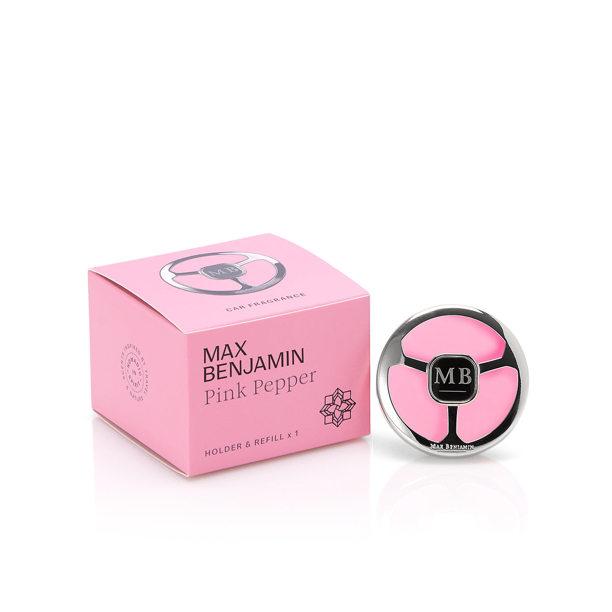 Max Benjamin Pink Pepper Car Fragrance Holder + Refill