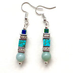 MIS-130 Turquoise & Aqua Gemstone Earrings