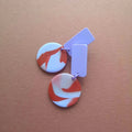 MARMO Lilac & Terracotta earrings
