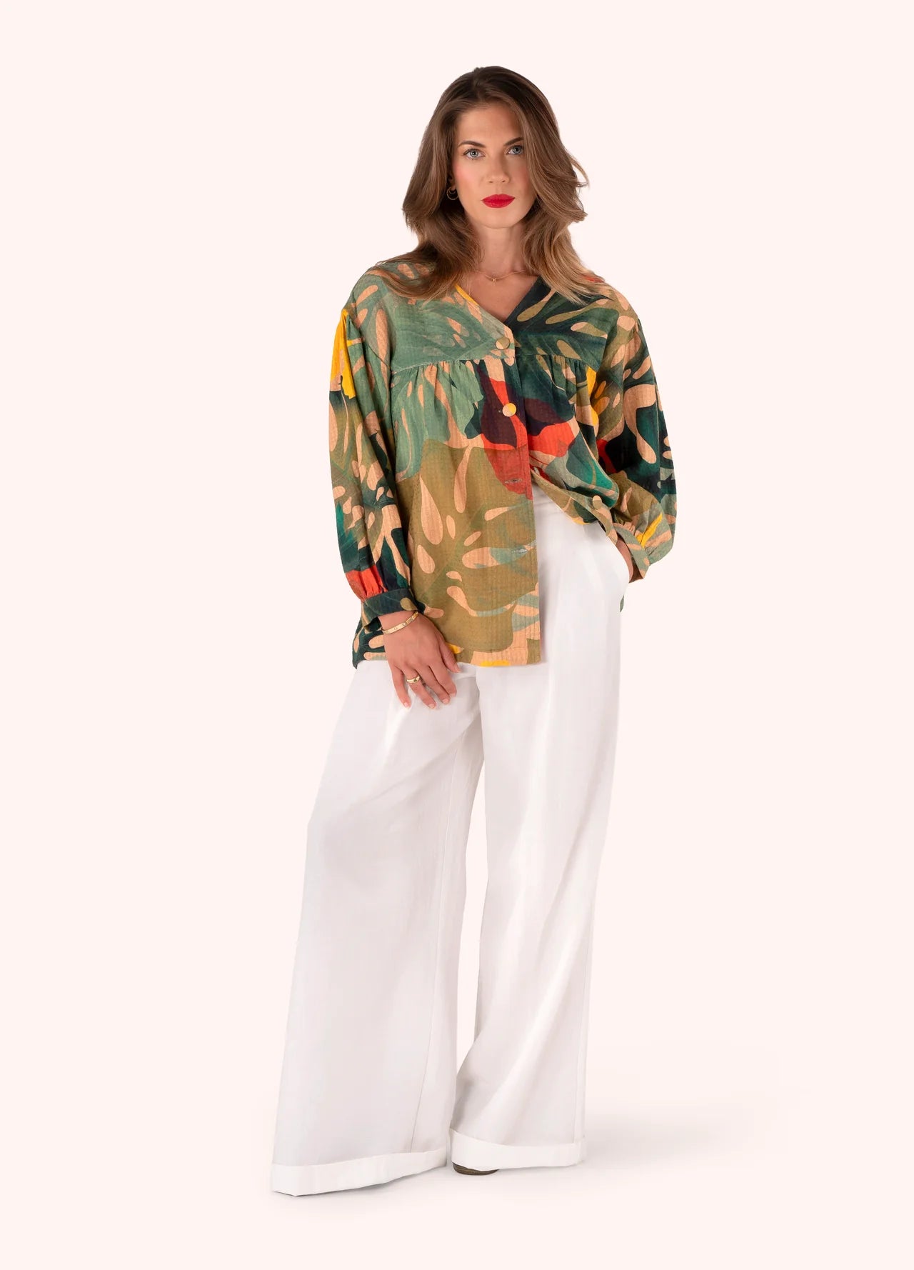 Exotic Leaves Ladies Cotton Jacket by POWDER