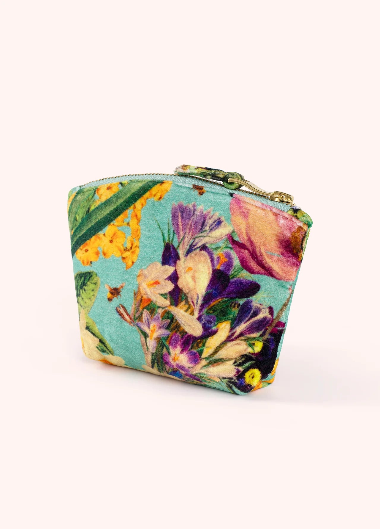Velvet pouch, Mini, Spring Flora by POWDER