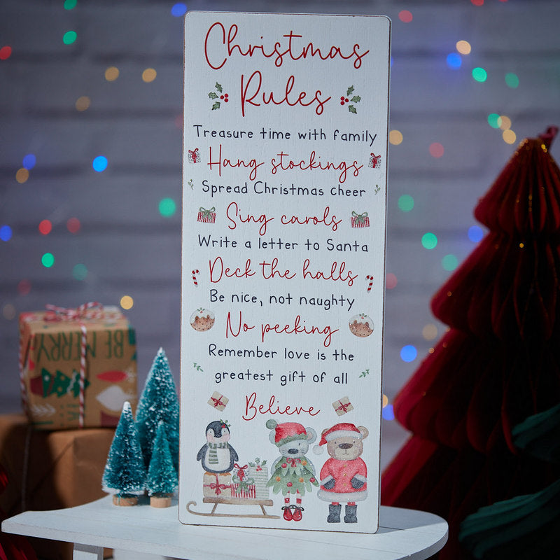 RLC-127 Christmas Kids Rules Plaque