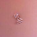 STRIPED PEBBLE stud Lilac & Teracotta earrings