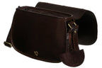 Saddle Bag, Brown, Open