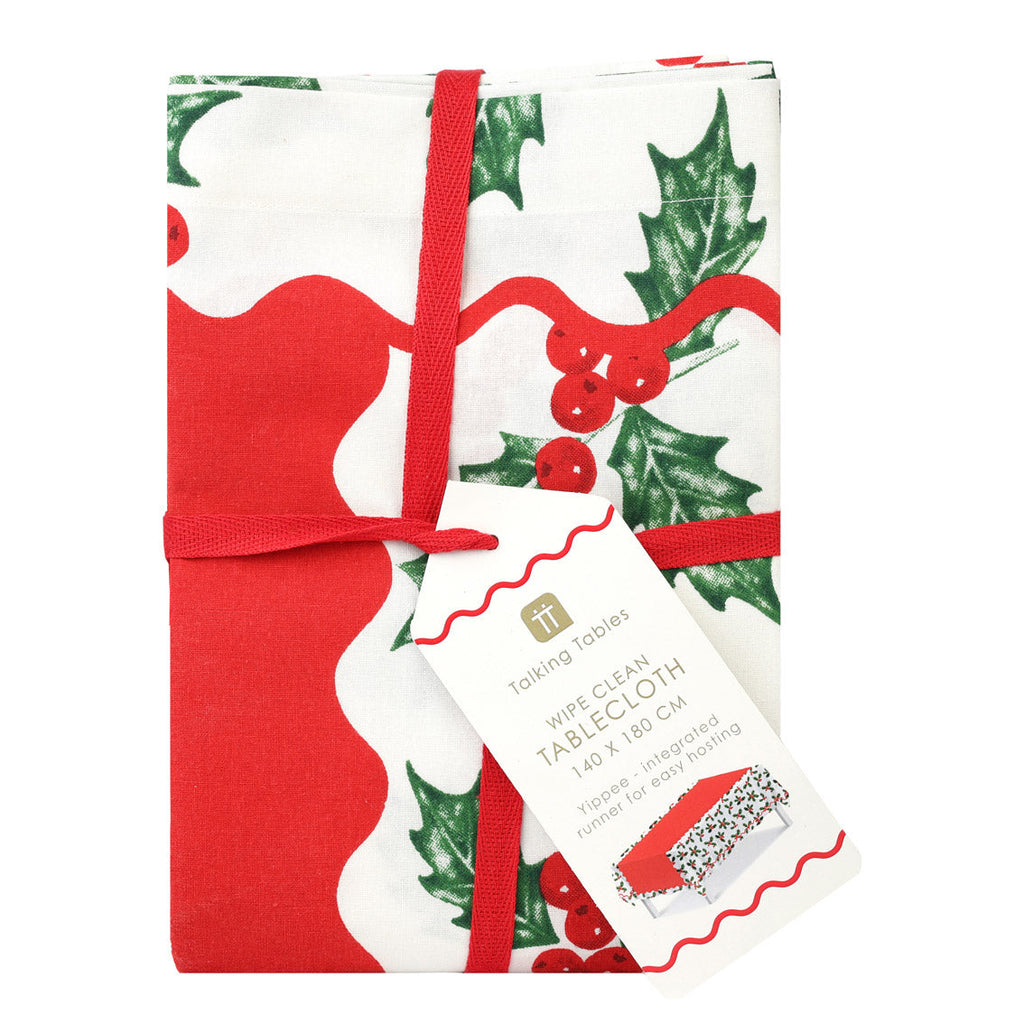 Holly fabric tablecloth