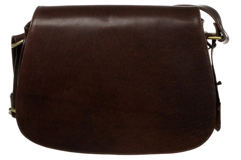 TINNAKEENLY Saddle Bag, Brown leather