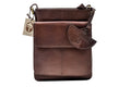TINNAKEENLY Leather Sling Bag, Brown