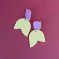 TULIP Lemon & Lilac earrings