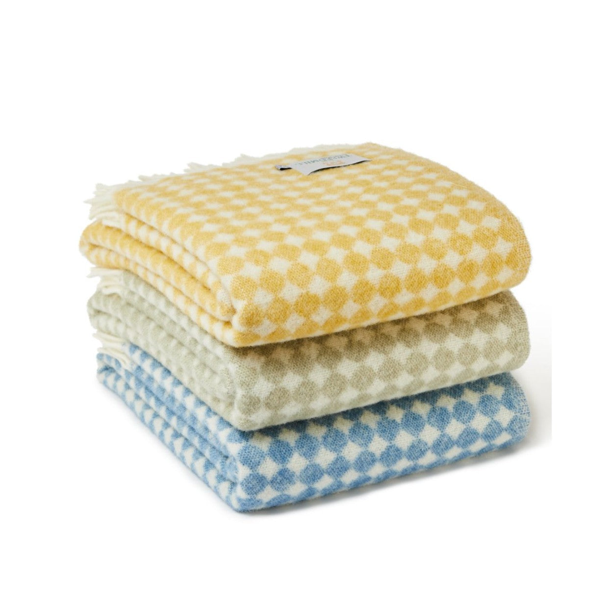 Jaquard Spot, Reversible Throws, 100% Wool