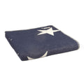 Cotton Star Navy and Cream Throw