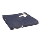 Cotton Star Navy and Cream Throw