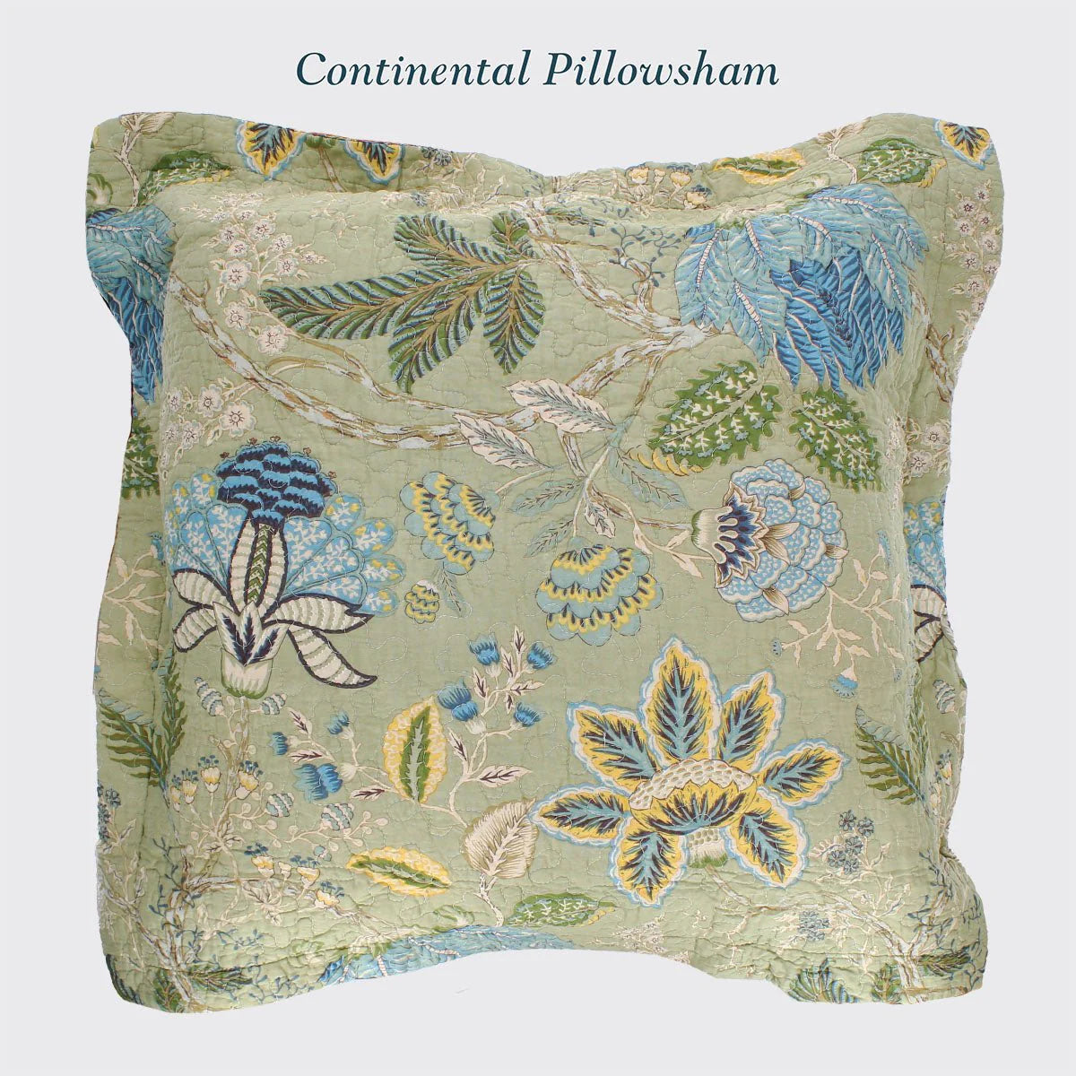 Constance Patchwork Blue/Green Cushion A