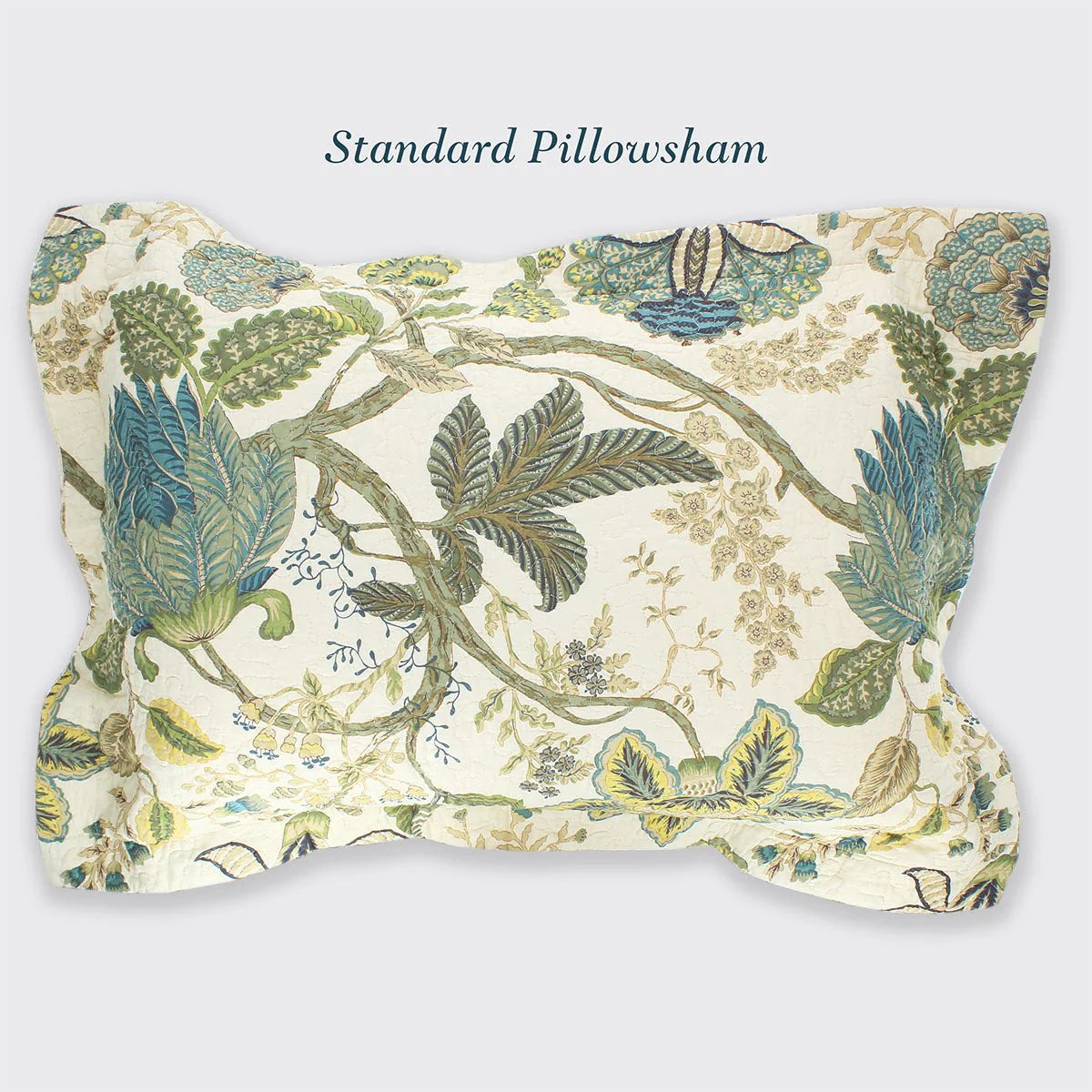 Constance Patchwork Blue/Green Standard Pillowcase