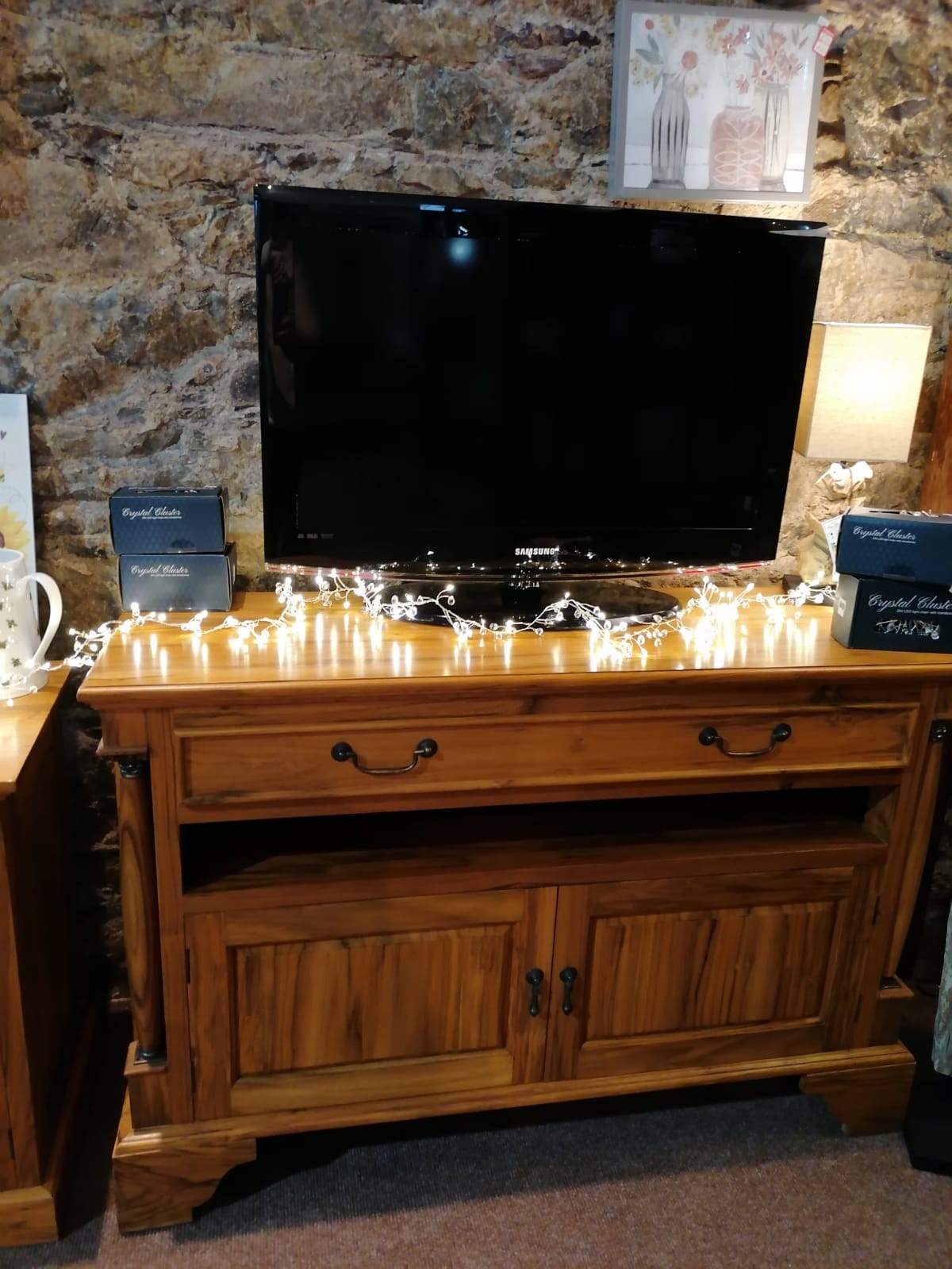 TV Unit, Batavia, 2 door, 1 drawer, open shelf Batavia Furniture & Gifts