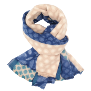 Scarf, Paisley Patches Blue
