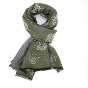 Scarf, Terry Scandi Trees Olive