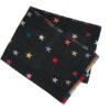 Scarf Black with Colourful Stars, reversible