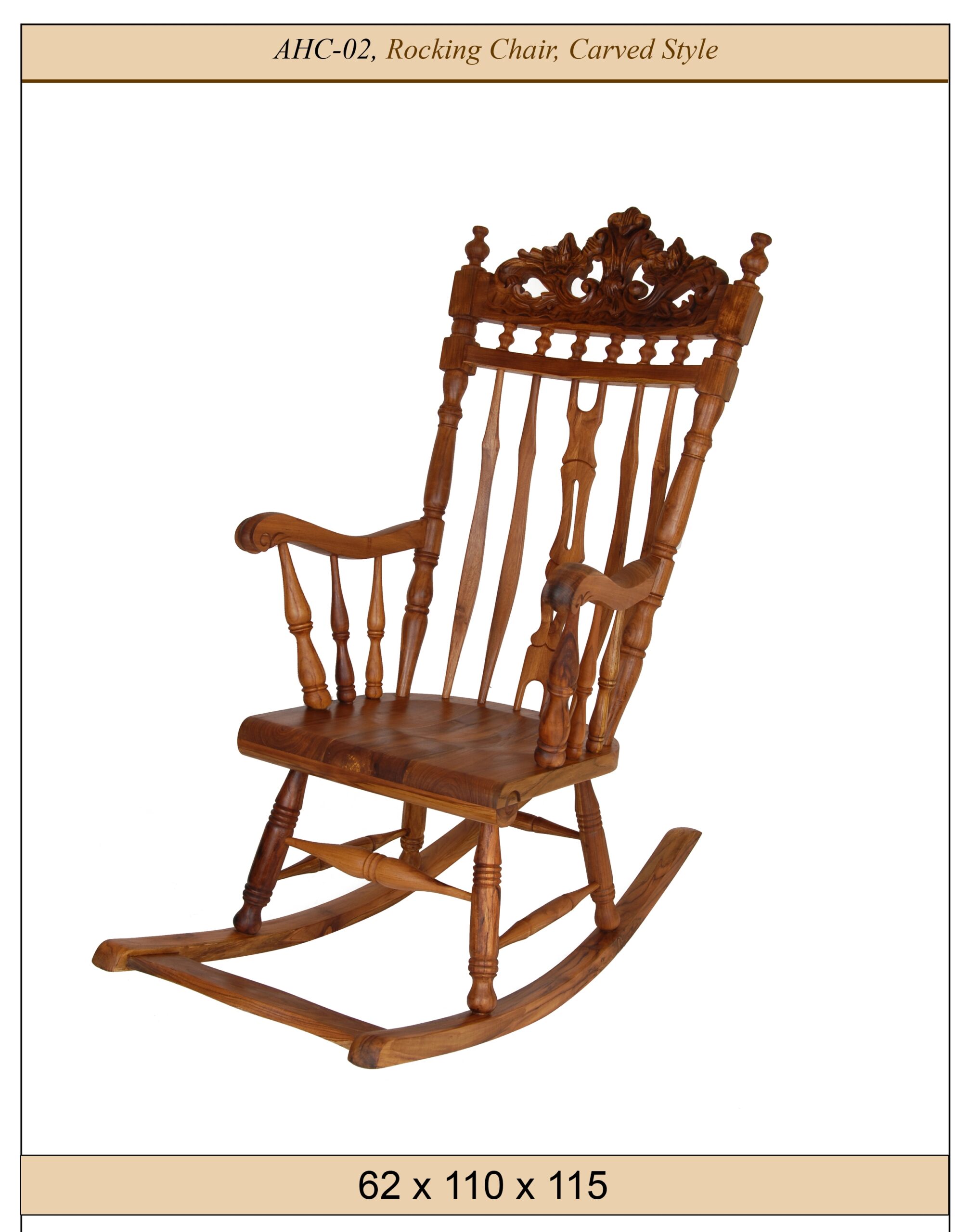  Rocking Chair, Carved